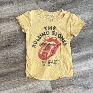 The Rolling Stones Yellow Graphic Tee